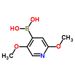 2,5-二甲氧基吡啶-4-硼酸结构式