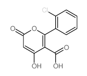 2H-Pyran-5-carboxylicacid, 6-(2-chlorophenyl)-4-hydroxy-2-oxo- Structure