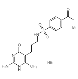 N-[3-(2-amino-4-methyl-6-oxo-3H-pyrimidin-5-yl)propyl]-4-(2-bromoacetyl)benzenesulfonamide picture