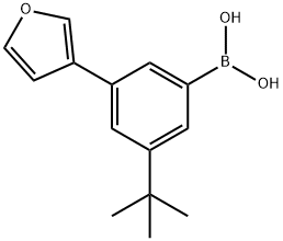 3-(tert-Butyl)-5-(3-furyl)phenylboronic acid structure