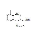 2-(2-甲氧基-3-甲基苯基)四氢-2H-吡喃-4-醇结构式