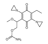 2,5-bis-aziridin-1-yl-3-(2-carbamoyloxy-1-methoxy-ethyl)-6-ethyl-[1,4]benzoquinone结构式