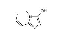 4-Methyl-5-[(1E)-1-propen-1-yl]-2,4-dihydro-3H-1,2,4-triazol-3-on e Structure