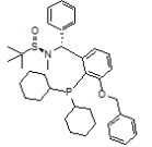 [S(R)]-N-[(R)-[(3-(Benzyloxy)-2-(dicyclohexylphosphino)phenyl)phenylmethyl]-N,2-dimethyl-2-propanesulfinamide picture