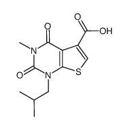 1,2,3,4-tetrahydro-3-methyl-1-(2-methylpropyl)-2,4-dioxothieno[2,3-d]pyrimidine-5-carboxylic acid Structure