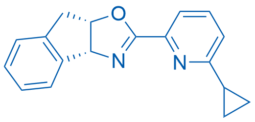 (3aR,8aS)-2-(6-Cyclopropylpyridin-2-yl)-3a,8a-dihydro-8H-indeno[1,2-d]oxazole structure