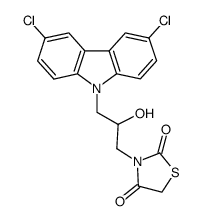 3-(3-(3,6-dichloro-9H-carbazol-9-yl)-2-hydroxypropyl)thiazolidine-2,4-dione picture