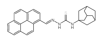 3-(1-adamantyl)-1-(pyren-1-ylmethylideneamino)thiourea结构式