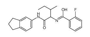 Benzamide, N-[1-[[(2,3-dihydro-1H-inden-5-yl)amino]carbonyl]-2-methylbutyl]-2-fluoro- (9CI)结构式