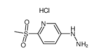 (6-methylsulfonyl-3-pyridyl)hydrazine hydrochloride Structure