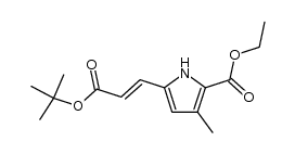 5-(2-tert-butoxycarbonyl-vinyl)-3-methyl-1H-pyrrole-2-carboxylic acid ethyl ester结构式