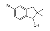 5-BROMO-2,3-DIHYDRO-2,2-DIMETHYL-1H-INDEN-1-OL结构式