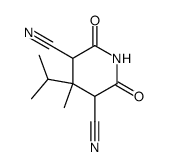 4-isopropyl-4-methyl-2,6-dioxopiperidine-3,5-dicarbonitrile structure