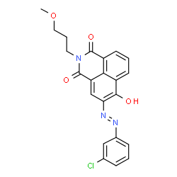 5-[(3-chlorophenyl)azo]-6-hydroxy-2-(3-methoxypropyl)-1H-benz[de]isoquinoline-1,3(2H)-dione结构式