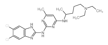 N-(5,6-dichloro-1H-benzoimidazol-2-yl)-N-(5-diethylaminopentan-2-yl)-6-methyl-pyrimidine-2,4-diamine picture