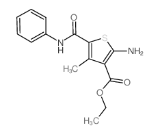 ethyl 2-amino-4-methyl-5-(phenylcarbamoyl)thiophene-3-carboxylate Structure