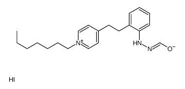 N-[2-[2-(1-heptylpyridin-1-ium-4-yl)ethyl]anilino]formamide,iodide结构式