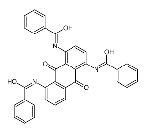 N,N',N''-(9,10-Dioxo-9,10-dihydroanthracene-1,4,5-triyl)tribenzam ide Structure