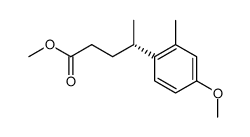 methyl (4S)-(4-methoxy-2-methylphenyl)pentanoate结构式