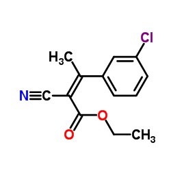 2-BUTENOIC ACID, 3-(3-CHLOROPHENYL)-2-CYANO-, ETHYL ESTER结构式