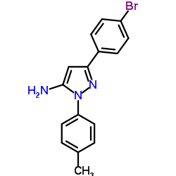 3-(4-Bromophenyl)-1-(4-methylphenyl)-1H-pyrazol-5-amine结构式