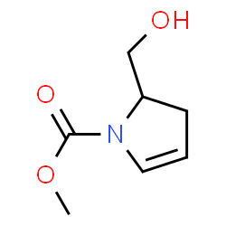 1H-Pyrrole-1-carboxylicacid,2,3-dihydro-2-(hydroxymethyl)-,methylester, Structure