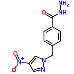 4-(4-NITRO-PYRAZOL-1-YLMETHYL)-BENZOIC ACID HYDRAZIDE结构式