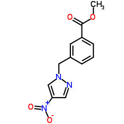 3-(4-NITRO-PYRAZOL-1-YLMETHYL)-BENZOIC ACID METHYL ESTER Structure