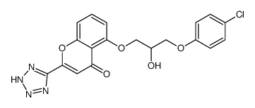 5-[3-(4-chlorophenoxy)-2-hydroxypropoxy]-2-(2H-tetrazol-5-yl)chromen-4-one Structure