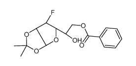 6-O-benzoyl-3-deoxy-3-fluoro-1,2-O-isopropylidene-alpha-D-glucofuranose结构式