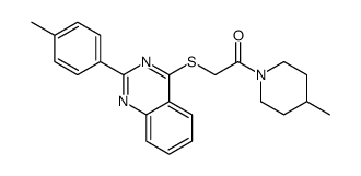 Piperidine, 4-methyl-1-[[[2-(4-methylphenyl)-4-quinazolinyl]thio]acetyl]- (9CI)结构式