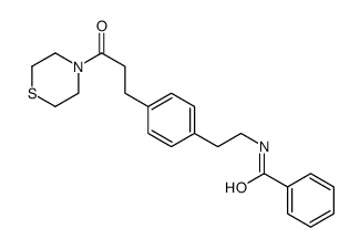 N-[2-[4-(3-oxo-3-thiomorpholin-4-ylpropyl)phenyl]ethyl]benzamide结构式