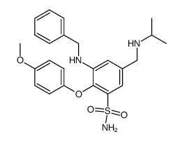 3-Benzylamino-5-(isopropylamino-methyl)-2-(4-methoxy-phenoxy)-benzenesulfonamide Structure