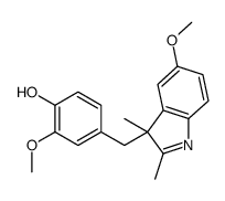 2-methoxy-4-[(5-methoxy-2,3-dimethylindol-3-yl)methyl]phenol Structure