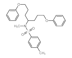 N-(1,7-diphenoxyheptan-4-yl)-N,4-dimethyl-benzenesulfonamide结构式