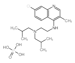 Phosphoric acid compound with N~1~-(7-chloro-3-methyl-4-quinolinyl)-N~2~,N~2~-diisobutyl-1,2-ethanediamine (1:1)结构式