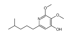 2,3-dimethoxy-6-(4-methylpentyl)-1H-pyridin-4-one结构式