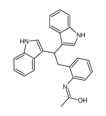 N-[2-[2,2-bis(1H-indol-3-yl)ethyl]phenyl]acetamide结构式