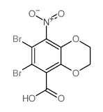 6,7-DIBROMO-8-NITRO-2,3-DIHYDROBENZO[B][1,4]DIOXINE-5-CARBOXYLIC ACID Structure