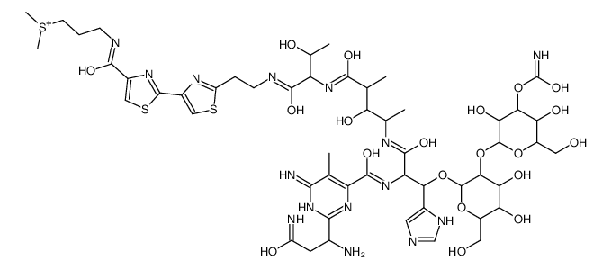 3-[[2-[2-[2-[[2-[[4-[[2-[[6-amino-2-(1,3-diamino-3-oxopropyl)-5-methylpyrimidine-4-carbonyl]amino]-3-[3-[4-carbamoyloxy-3,5-dihydroxy-6-(hydroxymethyl)oxan-2-yl]oxy-4,5-dihydroxy-6-(hydroxymethyl)oxan-2-yl]oxy-3-(1H-imidazol-5-yl)propanoyl]amino]-3-hydrox Structure