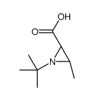 2-Aziridinecarboxylicacid,1-(1,1-dimethylethyl)-3-methyl-,cis-(9CI) Structure