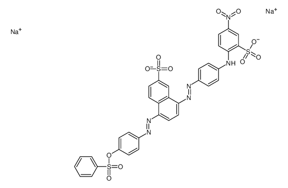 disodium 8-[[4-[(4-nitro-2-sulphonatophenyl)amino]phenyl]azo]-5-[[4-[(phenylsulphonyl)oxy]phenyl]azo]naphthalene-2-sulphonate Structure