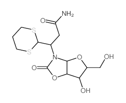 3-(1,3-dithian-2-yl)-3-[6-hydroxy-7-(hydroxymethyl)-3-oxo-4,8-dioxa-2-azabicyclo[3.3.0]oct-2-yl]propanamide Structure