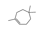 1,5,5-trimethylcycloheptene Structure