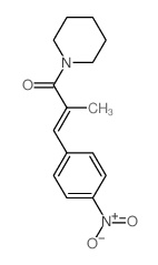 1-(2-Methyl-3-(4-nitrophenyl)-1-oxo-2-propenyl)piperidine Structure