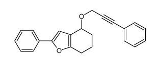 2-phenyl-4-(3-phenylprop-2-ynoxy)-4,5,6,7-tetrahydro-1-benzofuran结构式