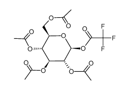 2,3,4,6-tetra-O-acetyl-1-O-trifluoroacetyl-β-D-glucopyranose Structure