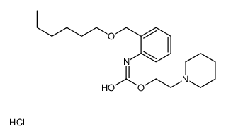 2-Piperidinoethyl o-((hexyloxy)methyl)carbanilate hydrochloride structure