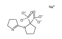 monosodium mono((1-(3,4-dihydro-2H-pyrrol-5-yl)pyrrolidine-2,2-diyl)bis(phosphonate)) Structure