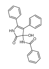 3-benzoylamino-3-hydroxy-4,5-diphenyl-1,3-dihydro-pyrrol-2-one结构式